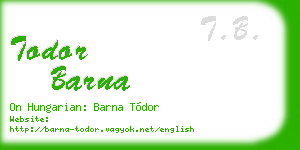 todor barna business card